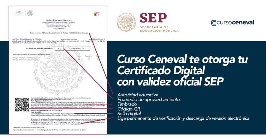 Certificado con validez oficial SEP